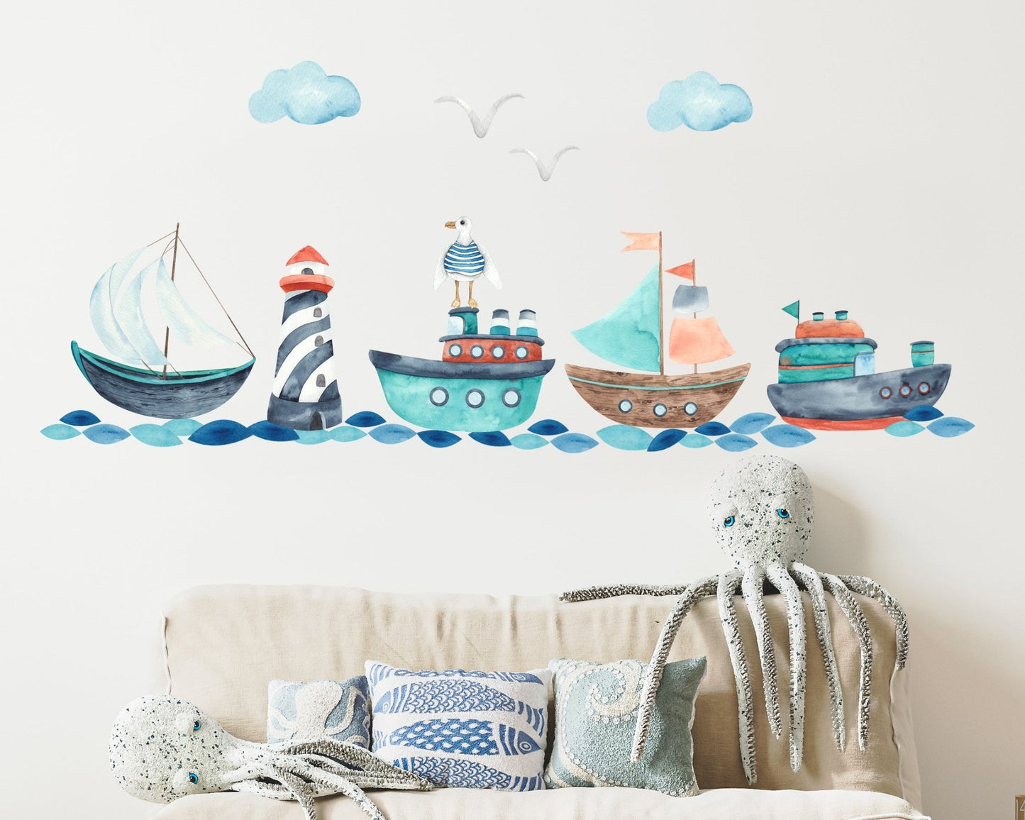 Coastal & Sea & Wave Wall Decal - ChicoBumBum