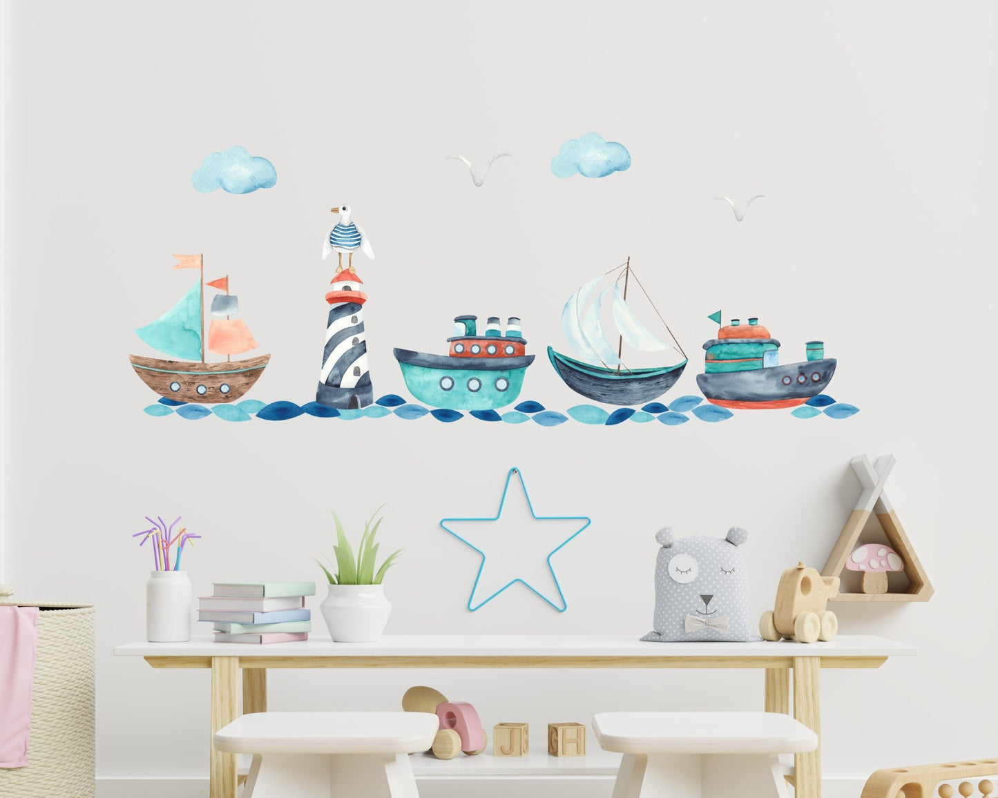 Coastal & Sea & Wave Wall Decal - ChicoBumBum