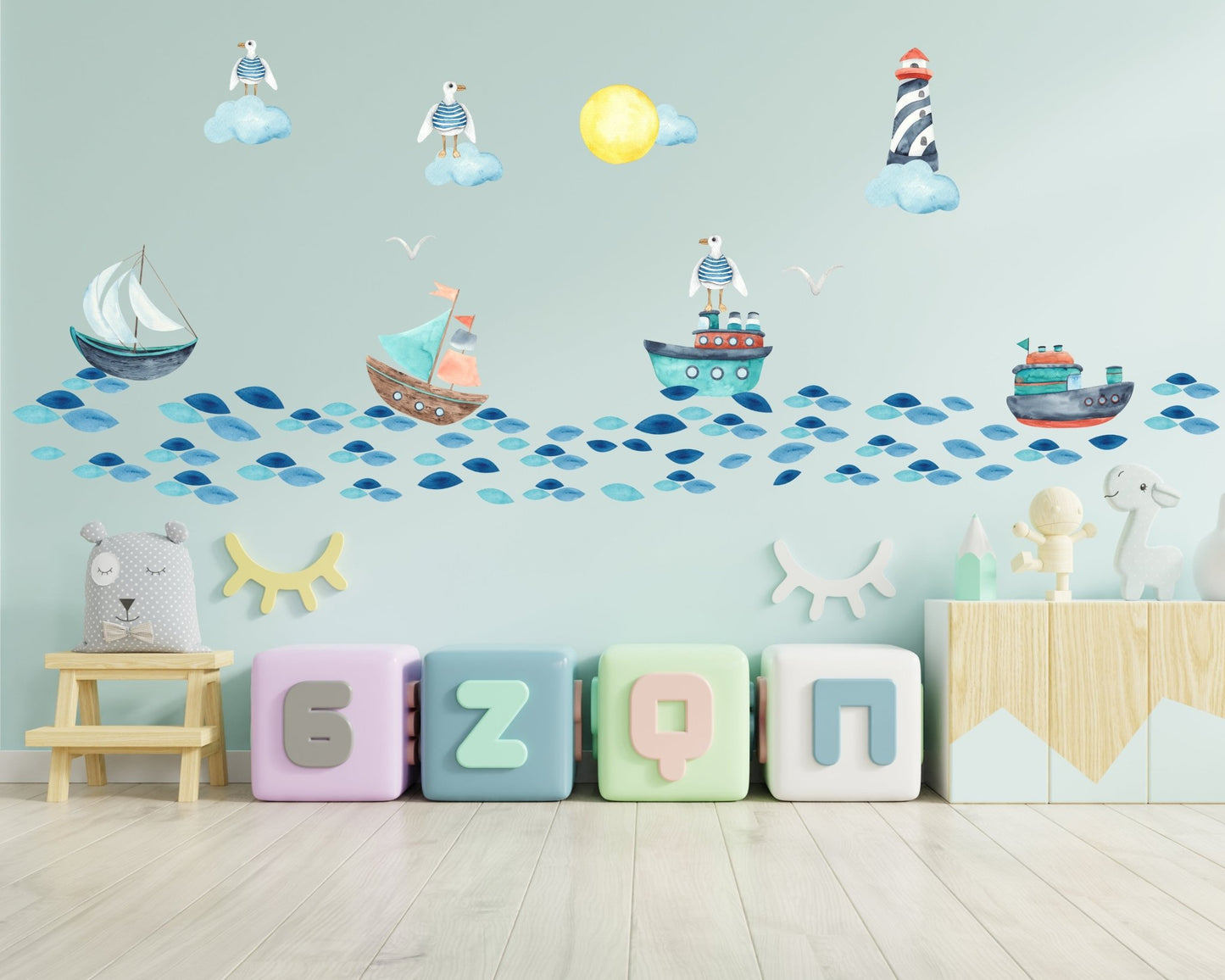 Coastal & Sea & Wave Wall Decal - ChicoBumBum