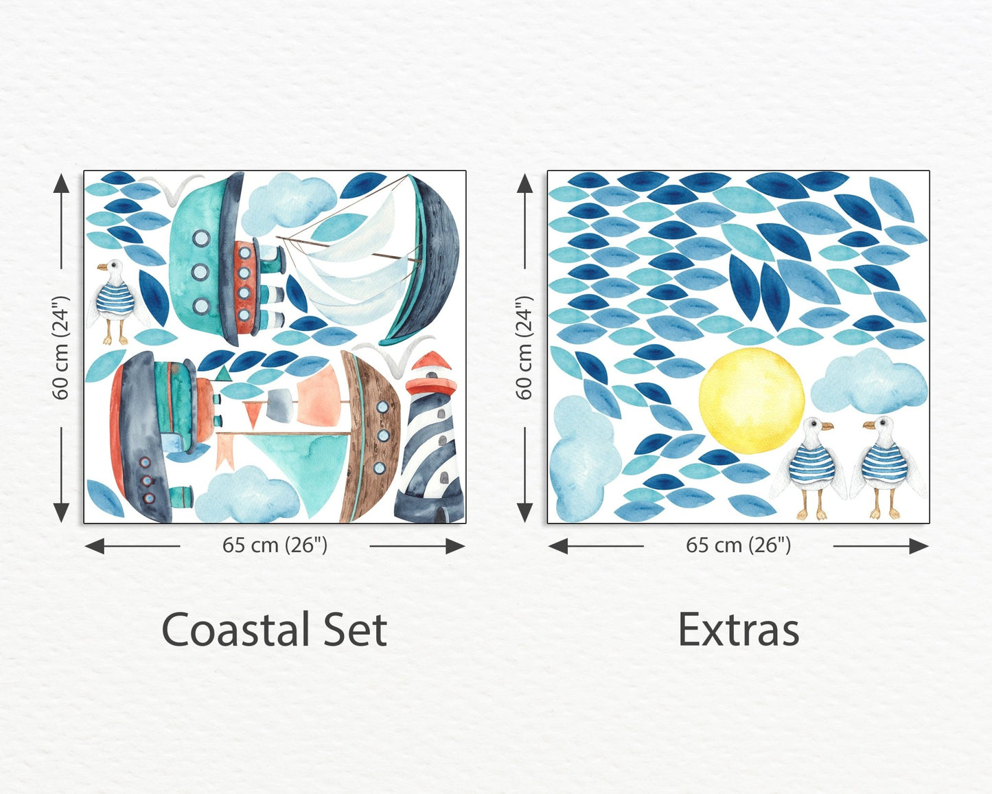Coastal & Sea & Wave Wall Decal - ChicoBumBum
