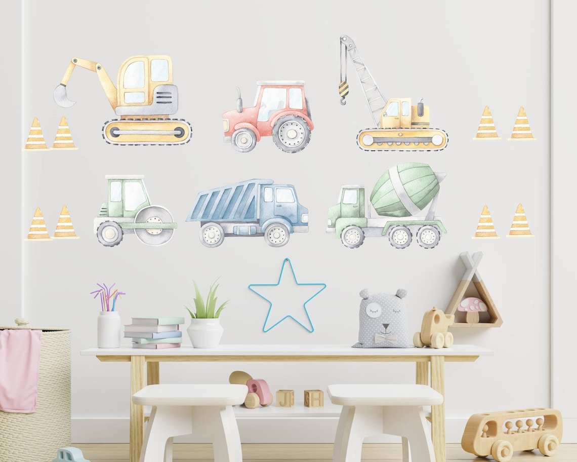 Construction Nursery Wall Decal - ChicoBumBum