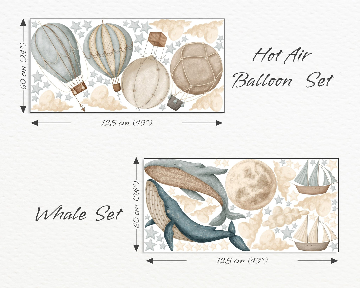 Dreamy Nursery Hot Air Balloon Wall Decal - ChicoBumBum