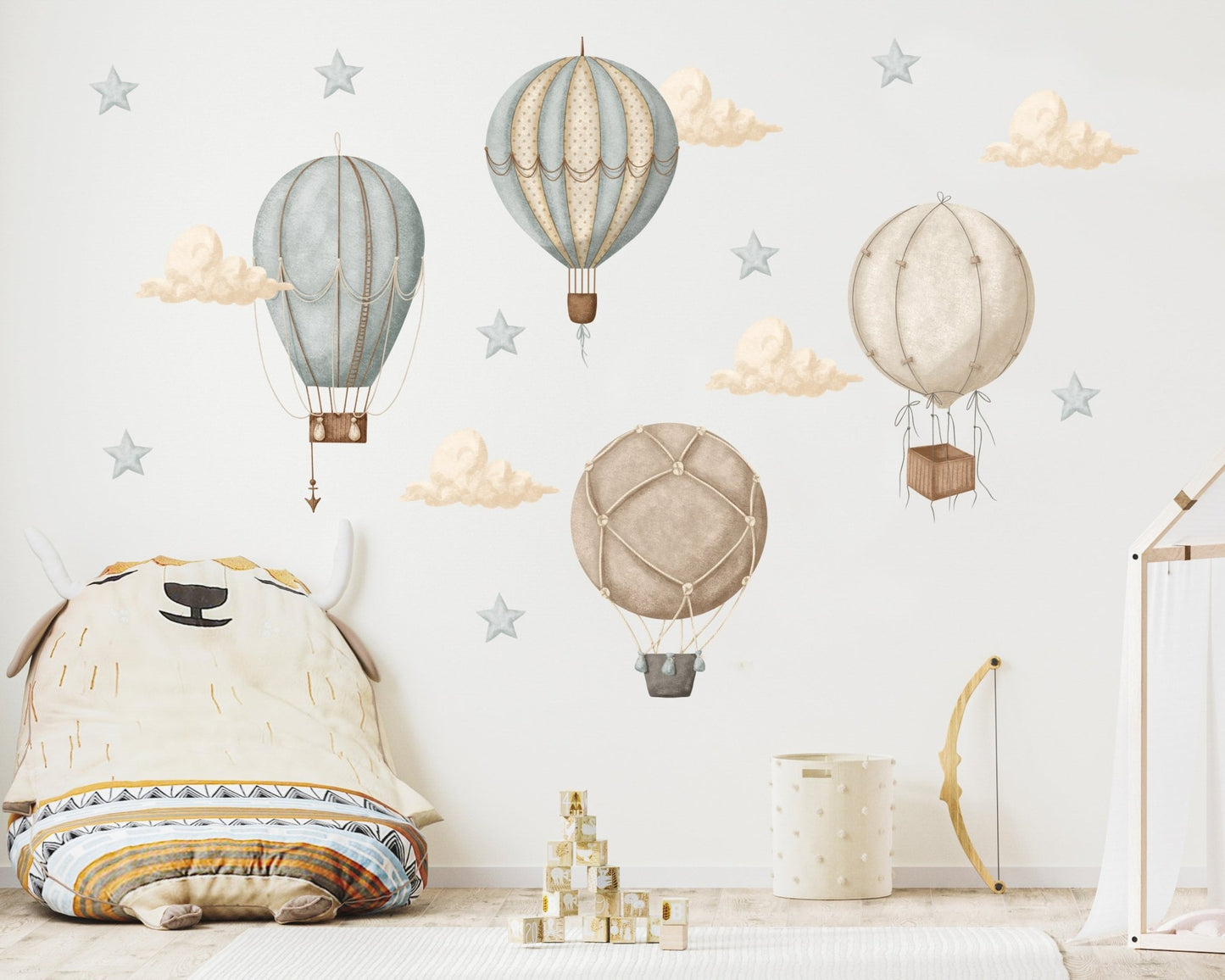 Dreamy Nursery Hot Air Balloon Wall Decal - ChicoBumBum