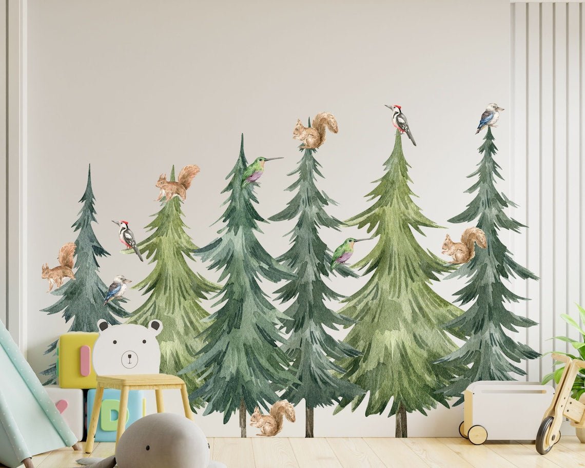 Forest Pine Tree Wall Decal - ChicoBumBum