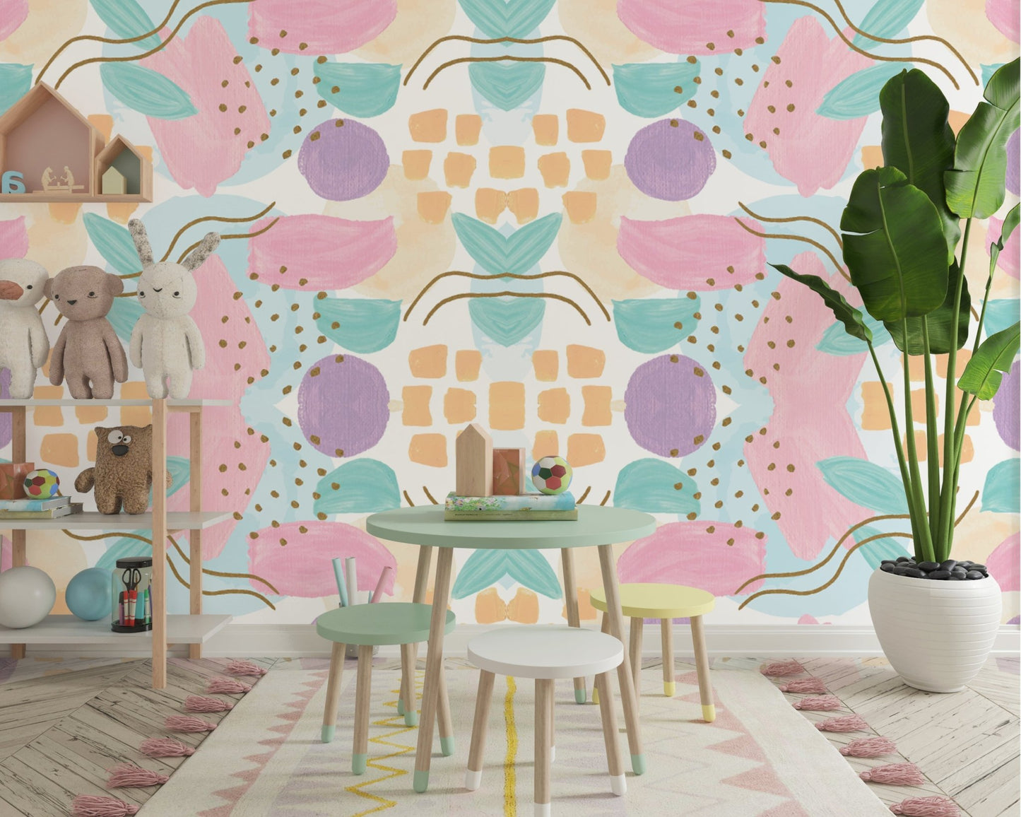 Nursery Colorful Wallpaper - ChicoBumBum