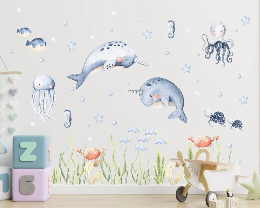 Transform Your Space with Underwater-Themed Removable Wall Decals - ChicoBumBum