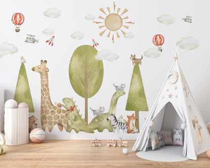 Baby Forest Animals & Trees Wall Decal - ChicoBumBum