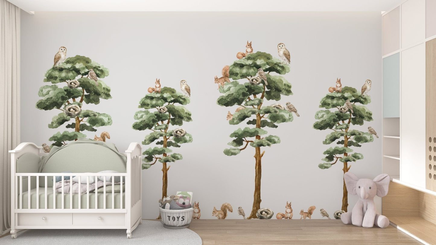 Forest Animals & Trees Wall Decal - ChicoBumBum