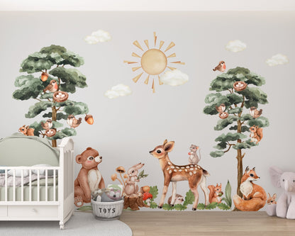 Forest Animals & Trees Wall Decal - ChicoBumBum