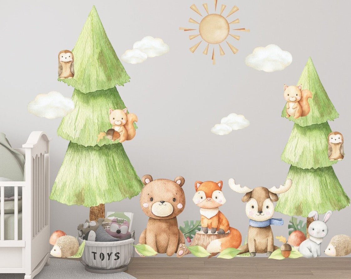 Baby Forest Animals & Trees Wall Decal - ChicoBumBum