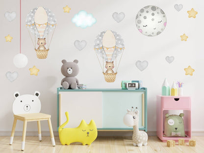 Bear on Cloud Wall Decal - ChicoBumBum