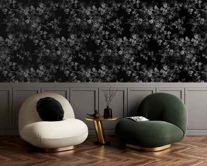 Black & White Floral Wallpaper - ChicoBumBum