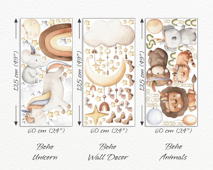 Boho Baby Animals Wall Decal - ChicoBumBum