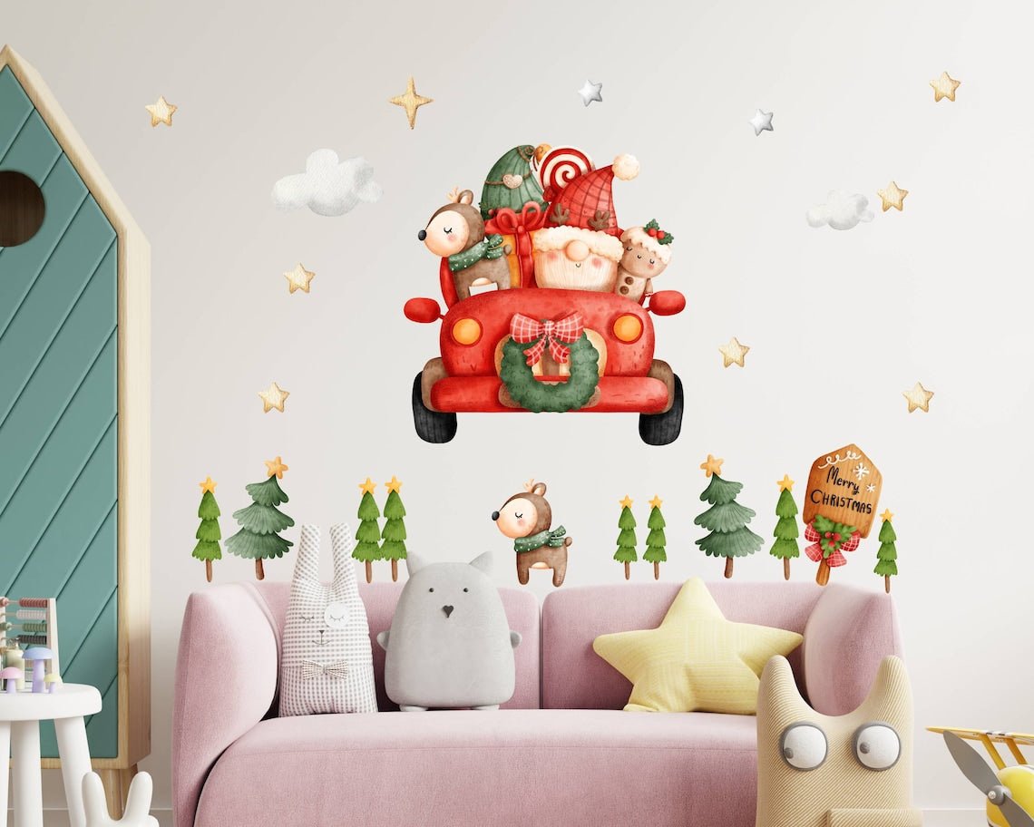 Christmas Car Wall Decal - ChicoBumBum