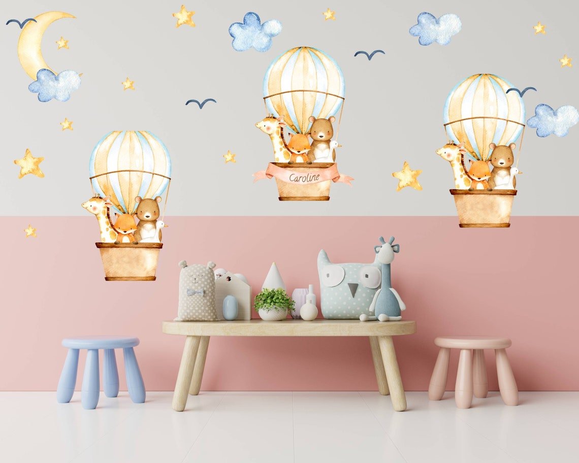 Colorful Hot Air Balloon Wall Decal - ChicoBumBum