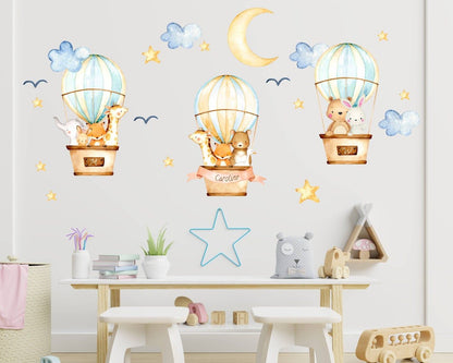 Colorful Hot Air Balloon Wall Decal - ChicoBumBum