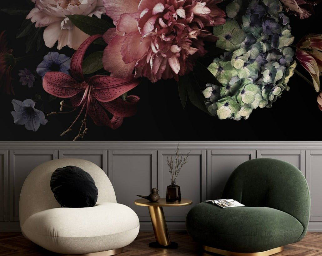 Dark Floral Wallpaper - ChicoBumBum