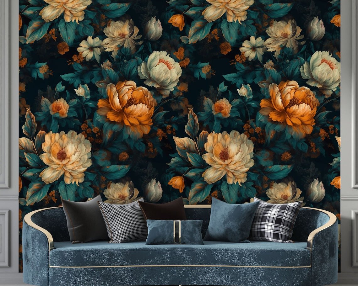 Dark Floral Wallpaper - ChicoBumBum