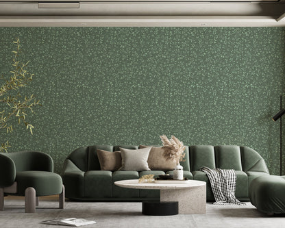 Dark Greenery Decorative Floral Wallpaper - ChicoBumBum