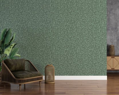 Dark Greenery Decorative Floral Wallpaper - ChicoBumBum