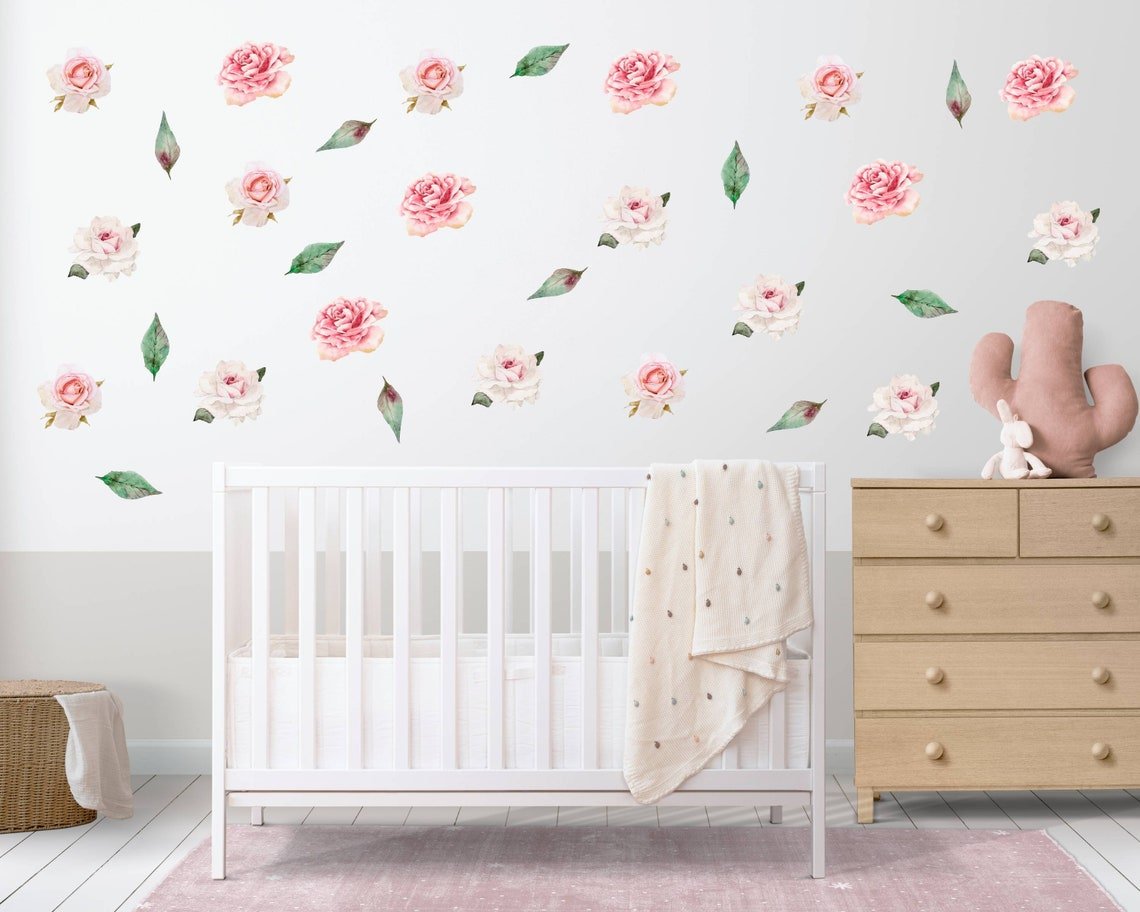 Floral Name Wall Decal - ChicoBumBum