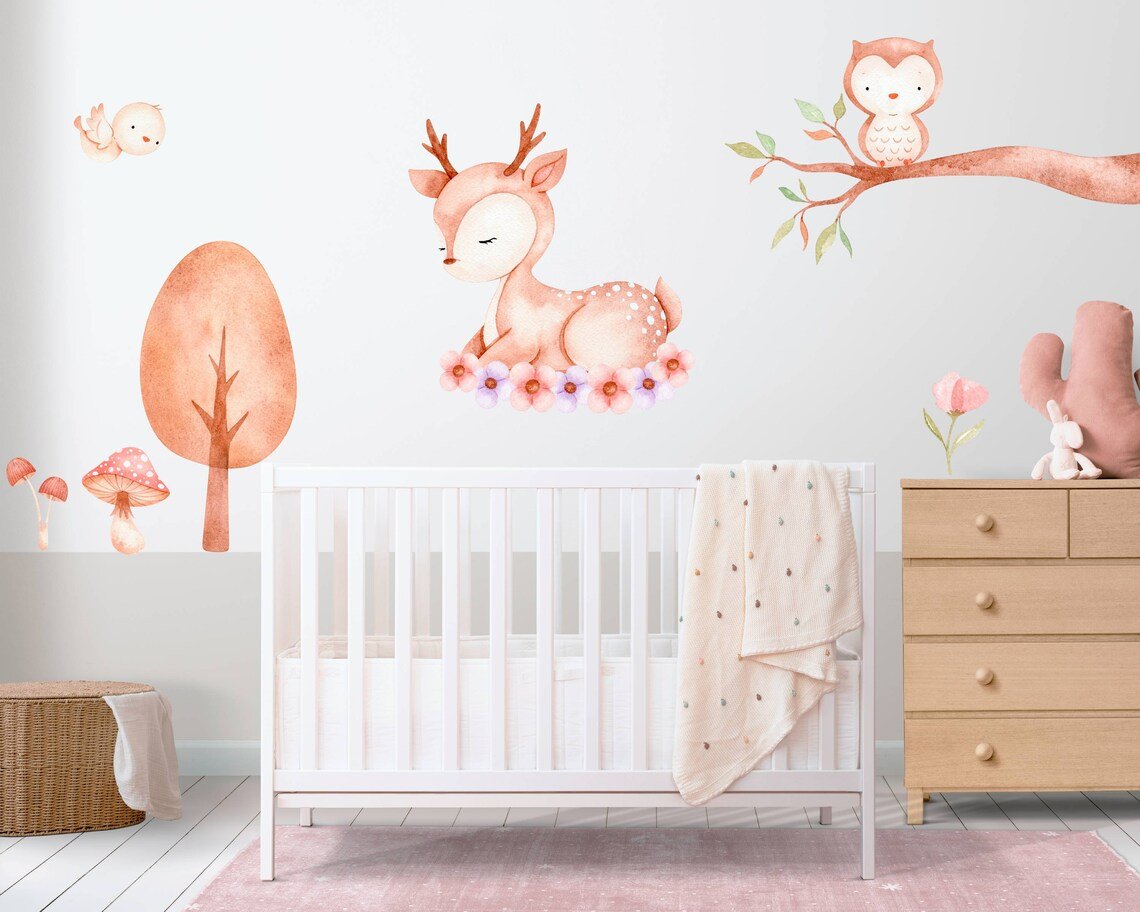 Forest Animals & Tree Set Wall Decal - ChicoBumBum