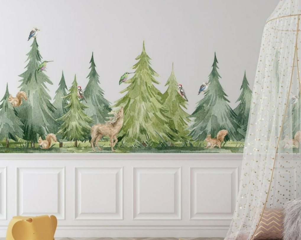 Forest Pine Tree Wall Decal - ChicoBumBum