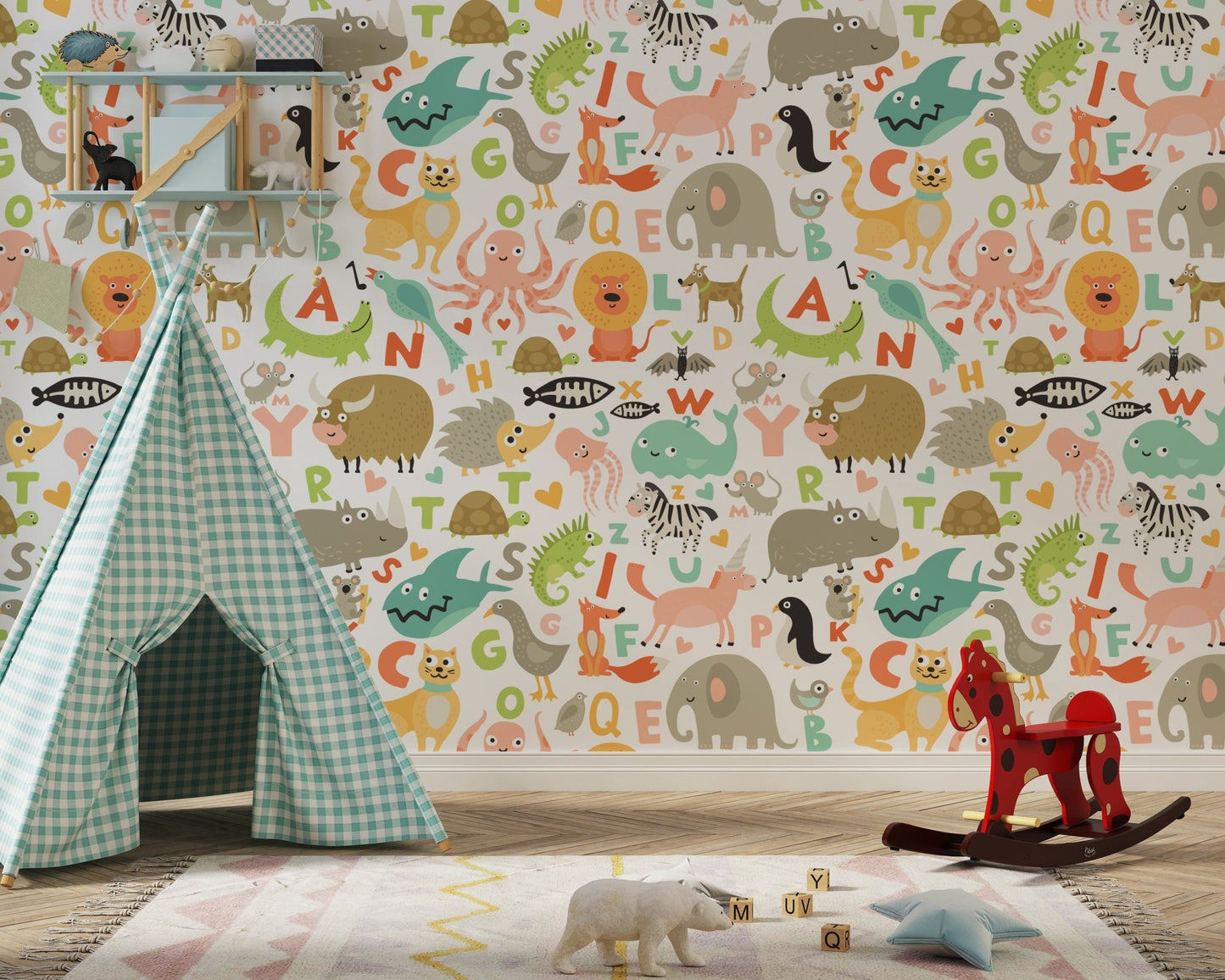 Nursery Cute Animals Wallpaper - ChicoBumBum