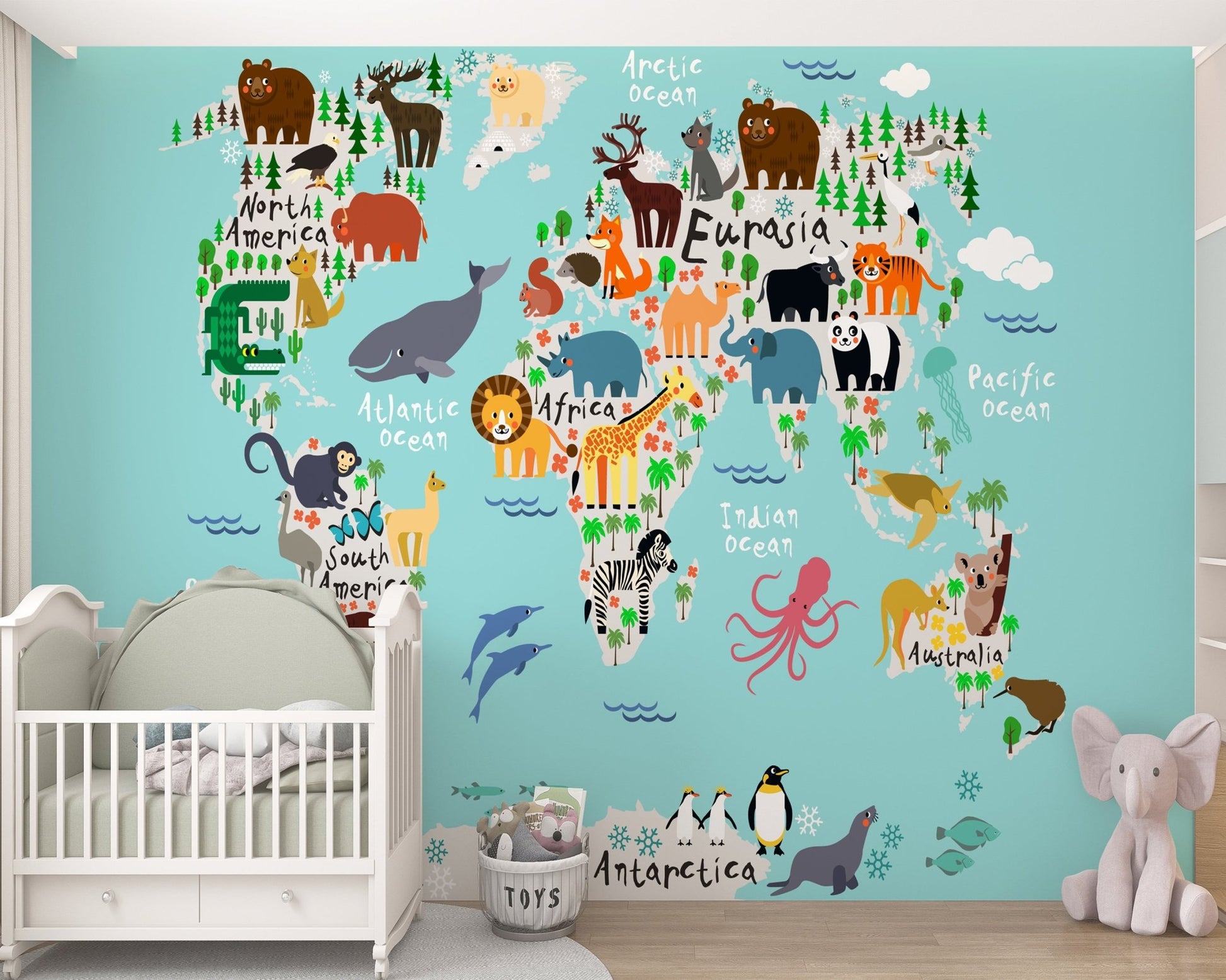 Personalized World Map Wallpaper - ChicoBumBum