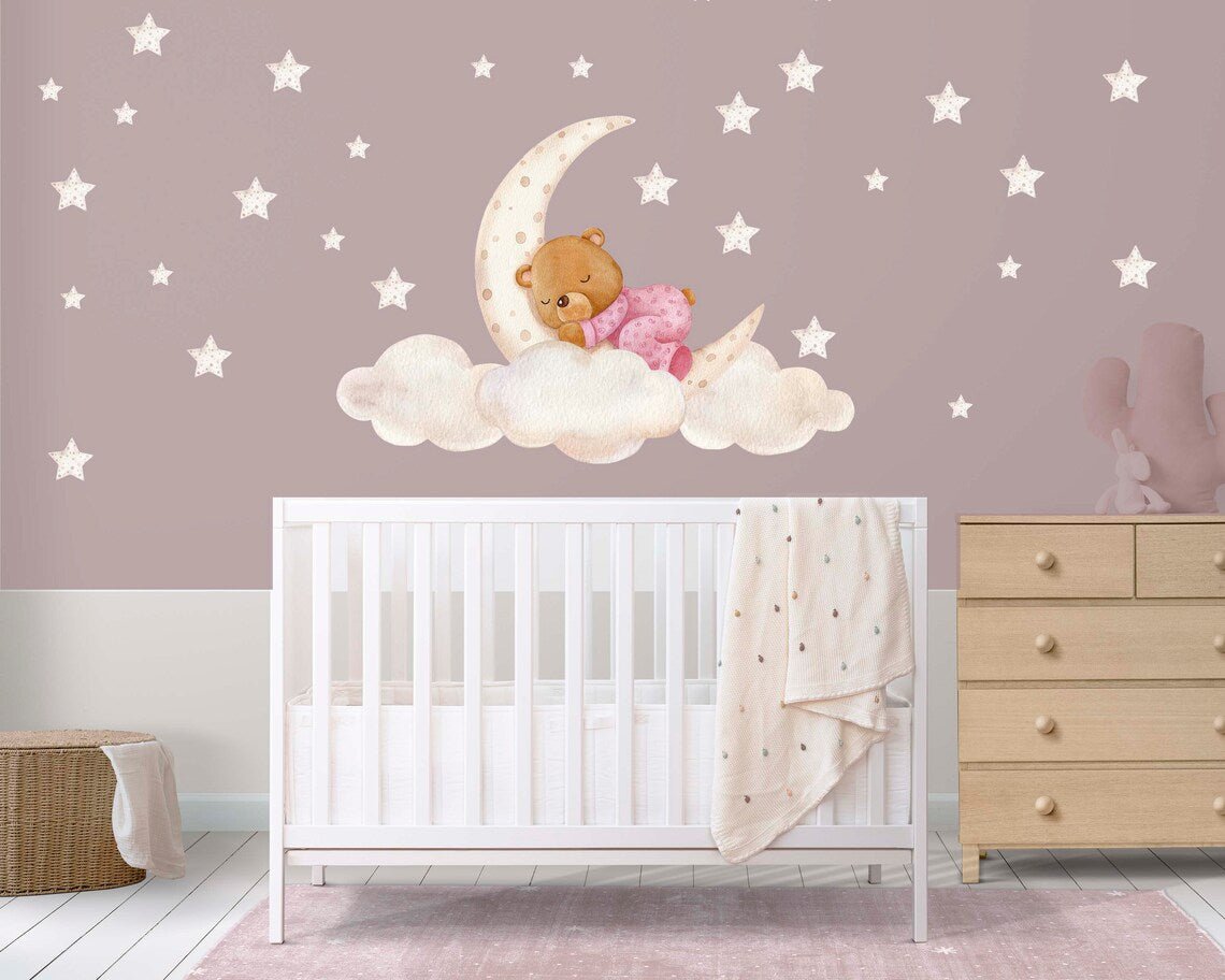 Sleeping Bear Nursery Wall Decal - ChicoBumBum