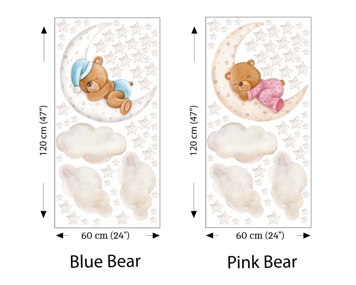 Sleeping Bear Nursery Wall Decal - ChicoBumBum