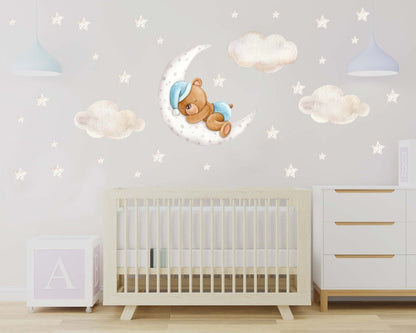 Sleeping Bear Nursery Wall Decal - ChicoBumBum