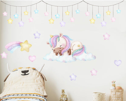 Sleeping Unicorn Wall Decal - ChicoBumBum