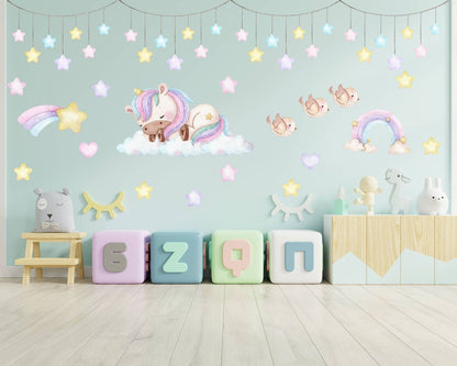Sleeping Unicorn Wall Decal - ChicoBumBum