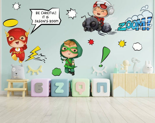 Superhero & Speech Balloon Wall Decal - ChicoBumBum