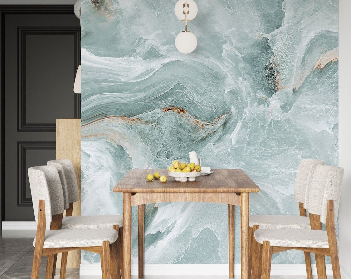 Turquoise Marble Wallpaper - ChicoBumBum