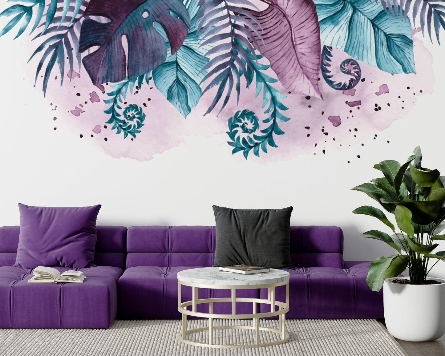 Watercolor Leaves Wallpaper - ChicoBumBum