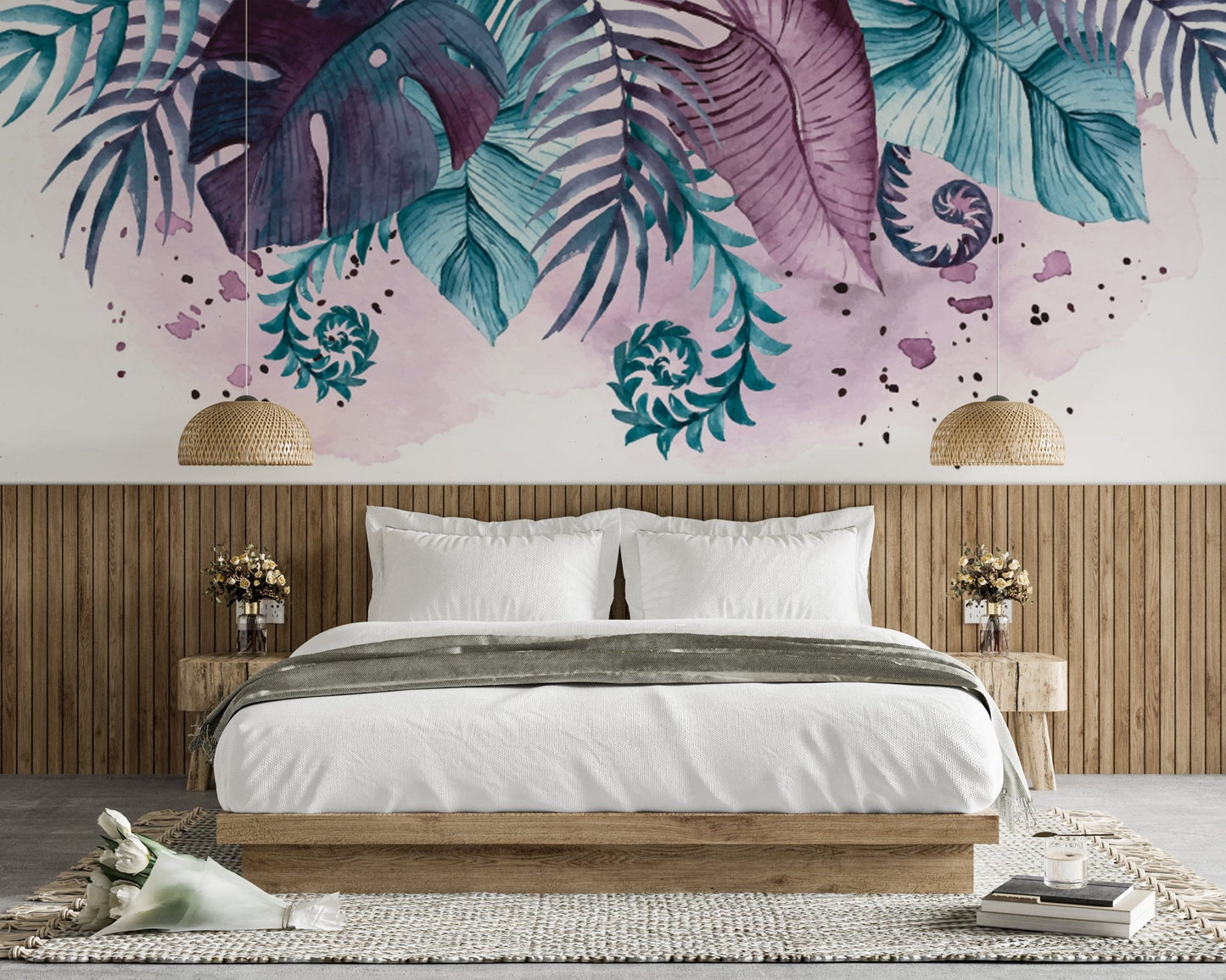 Watercolor Leaves Wallpaper - ChicoBumBum