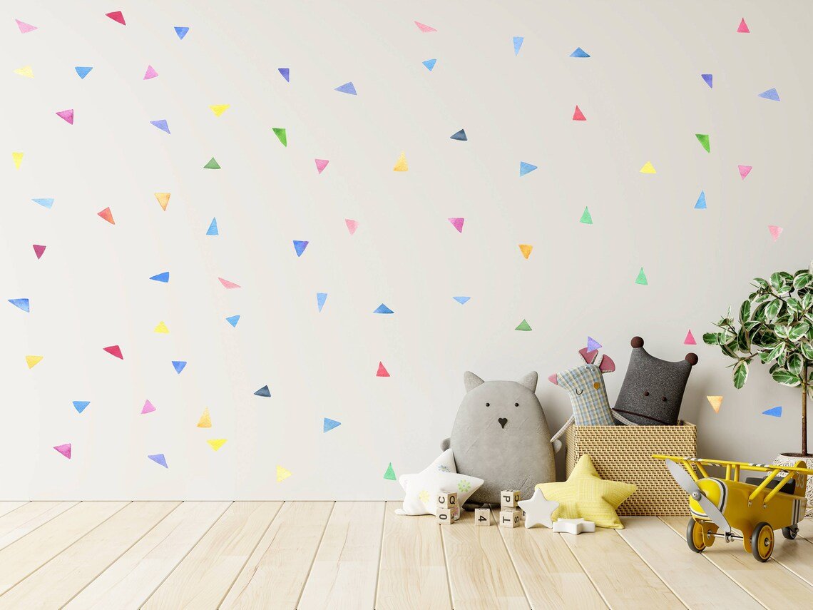 Watercolor Triangles Wall Decal - ChicoBumBum