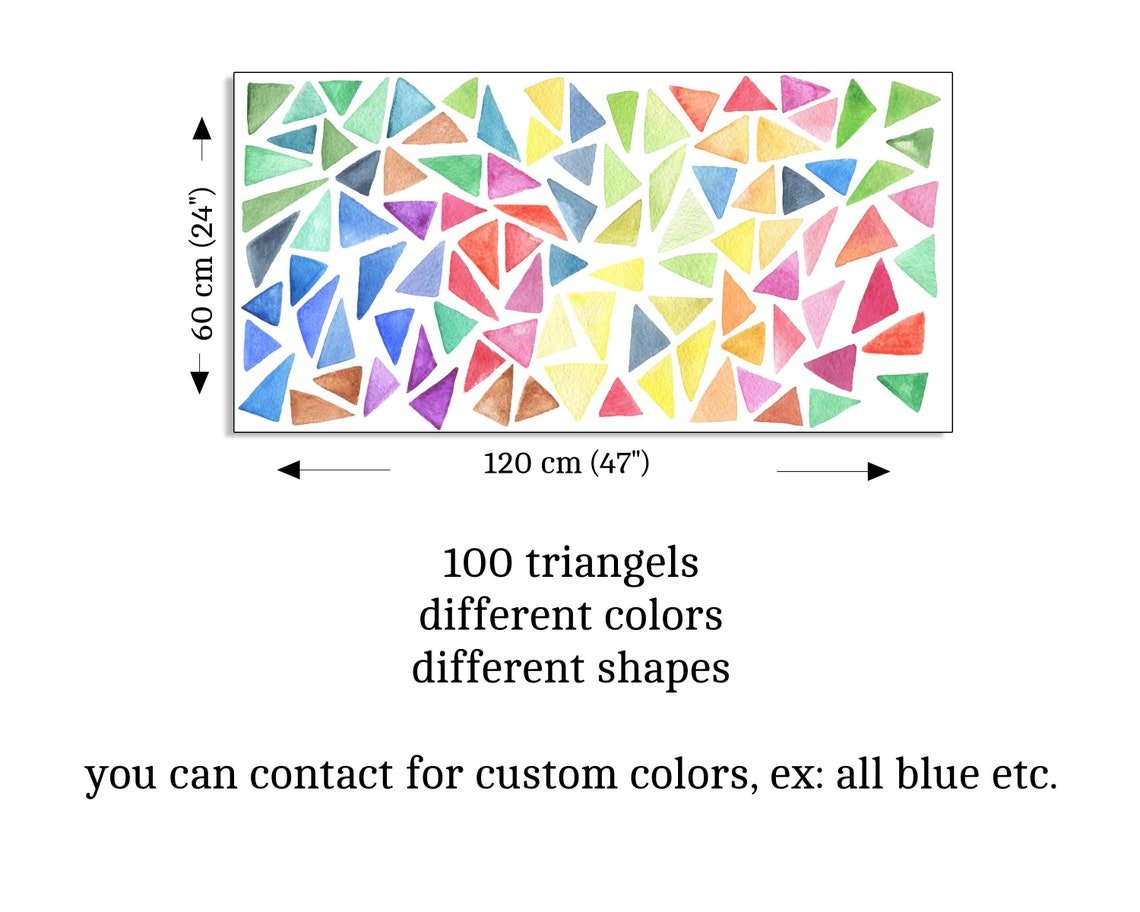 Watercolor Triangles Wall Decal - ChicoBumBum