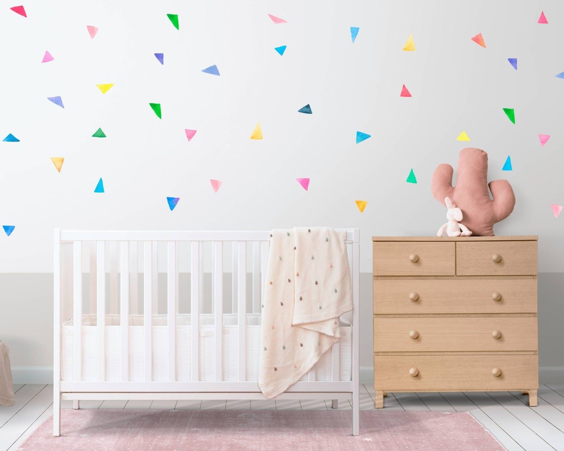 Watercolor Triangles Wall Decal - ChicoBumBum