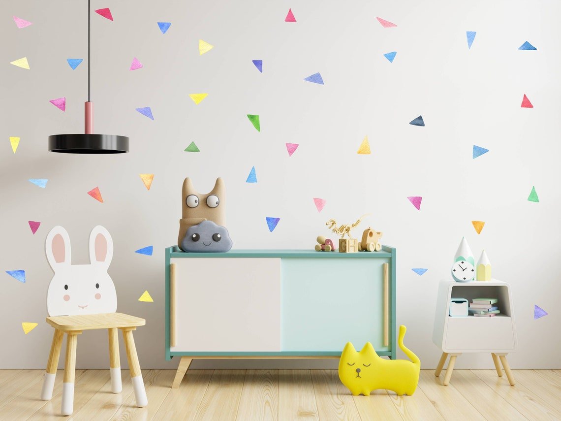 Watercolor Triangles Wall Decal - ChicoBumBum