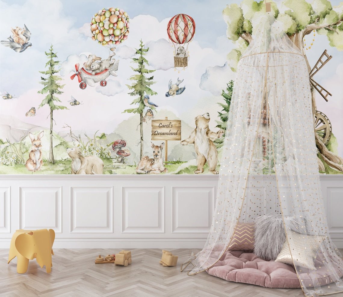 Watercolor Woodland Wallpaper - ChicoBumBum