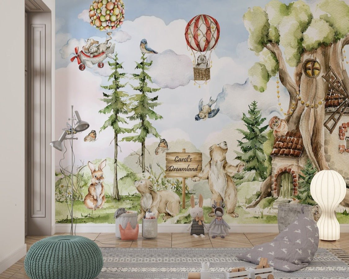 Watercolor Woodland Wallpaper - ChicoBumBum