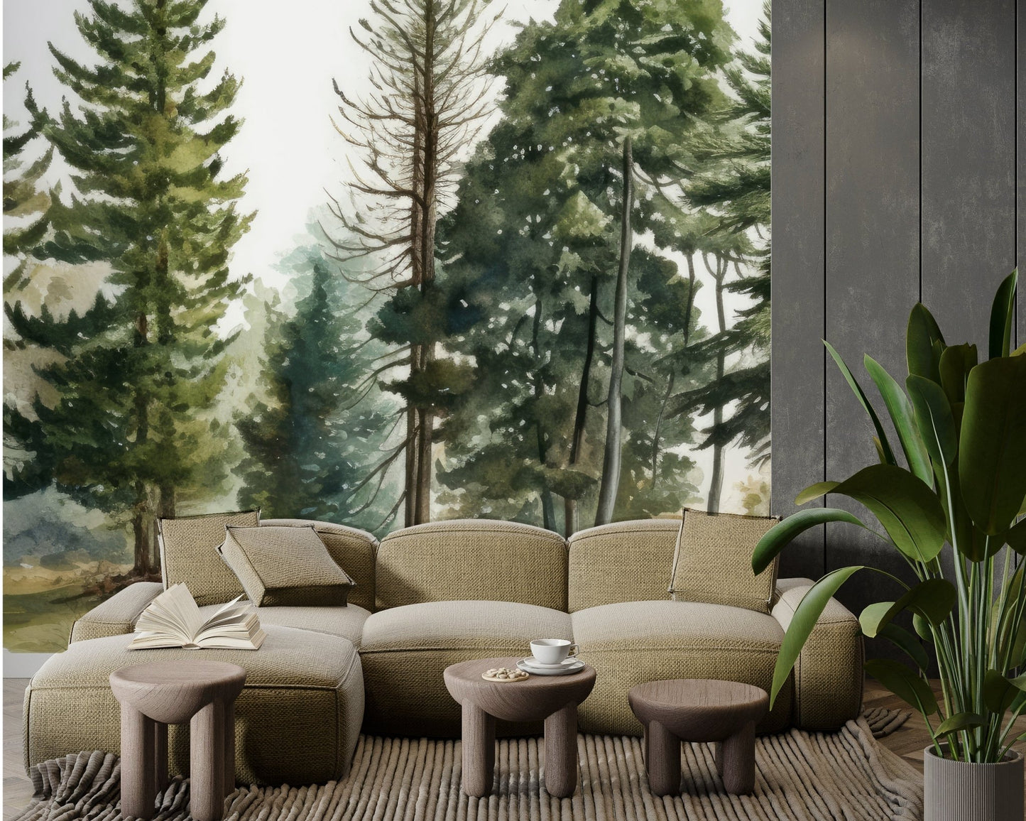 Watercolor Woodland Wallpaper - ChicoBumBum
