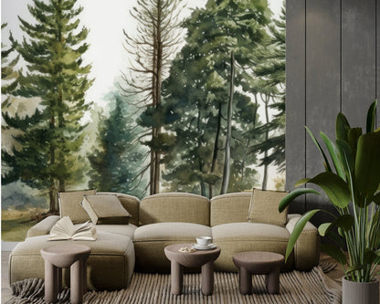 Watercolor Woodland Wallpaper - ChicoBumBum