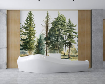 Watercolor Woodland Wallpaper - ChicoBumBum