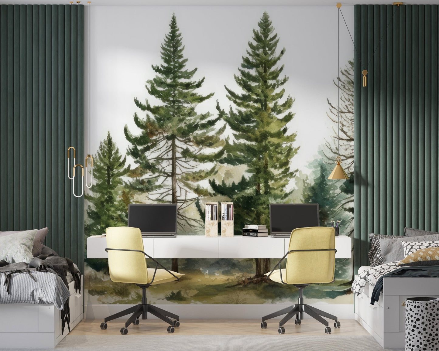 Watercolor Woodland Wallpaper - ChicoBumBum