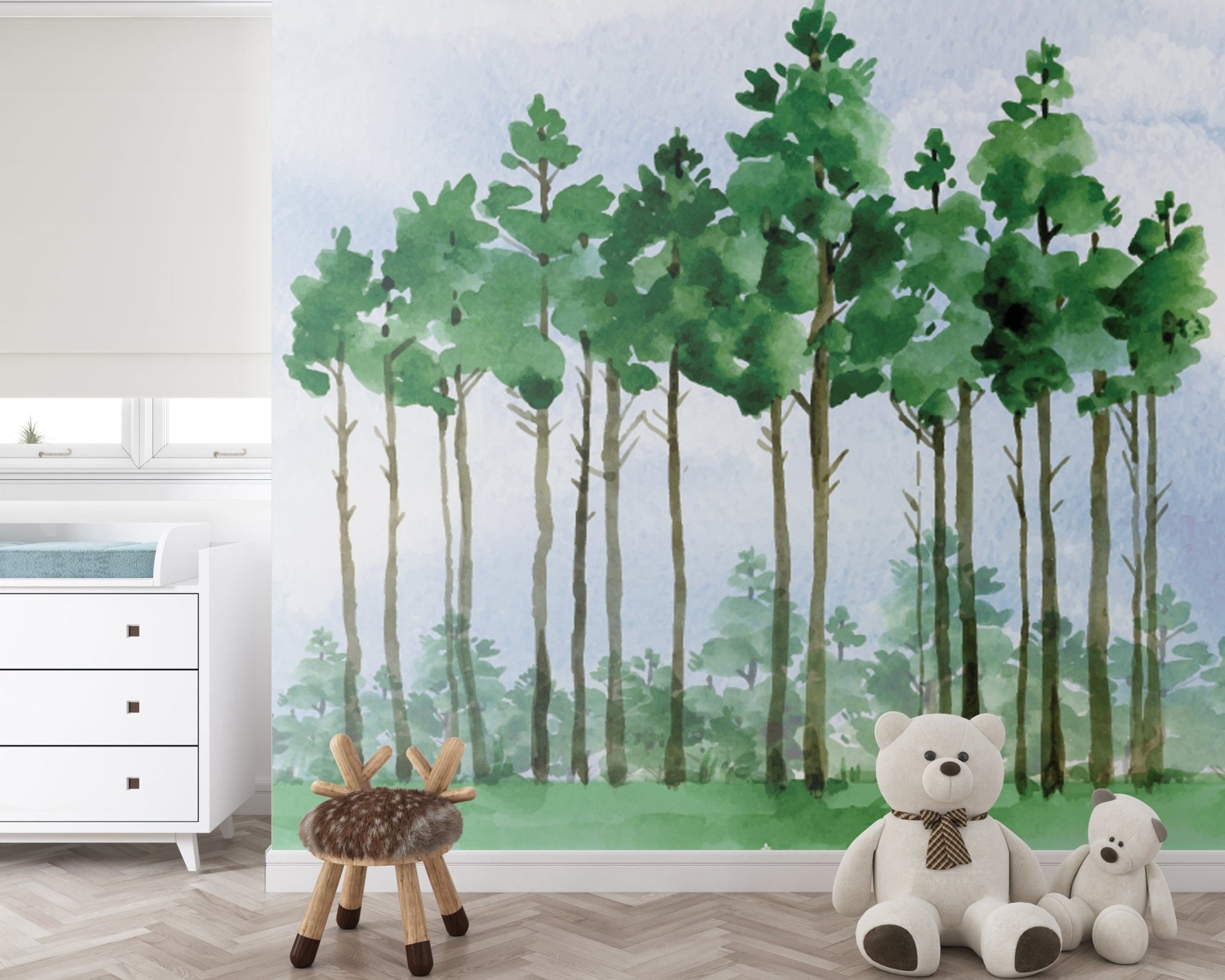 Watercolor Woodland Wallpaper - ChicoBumBum